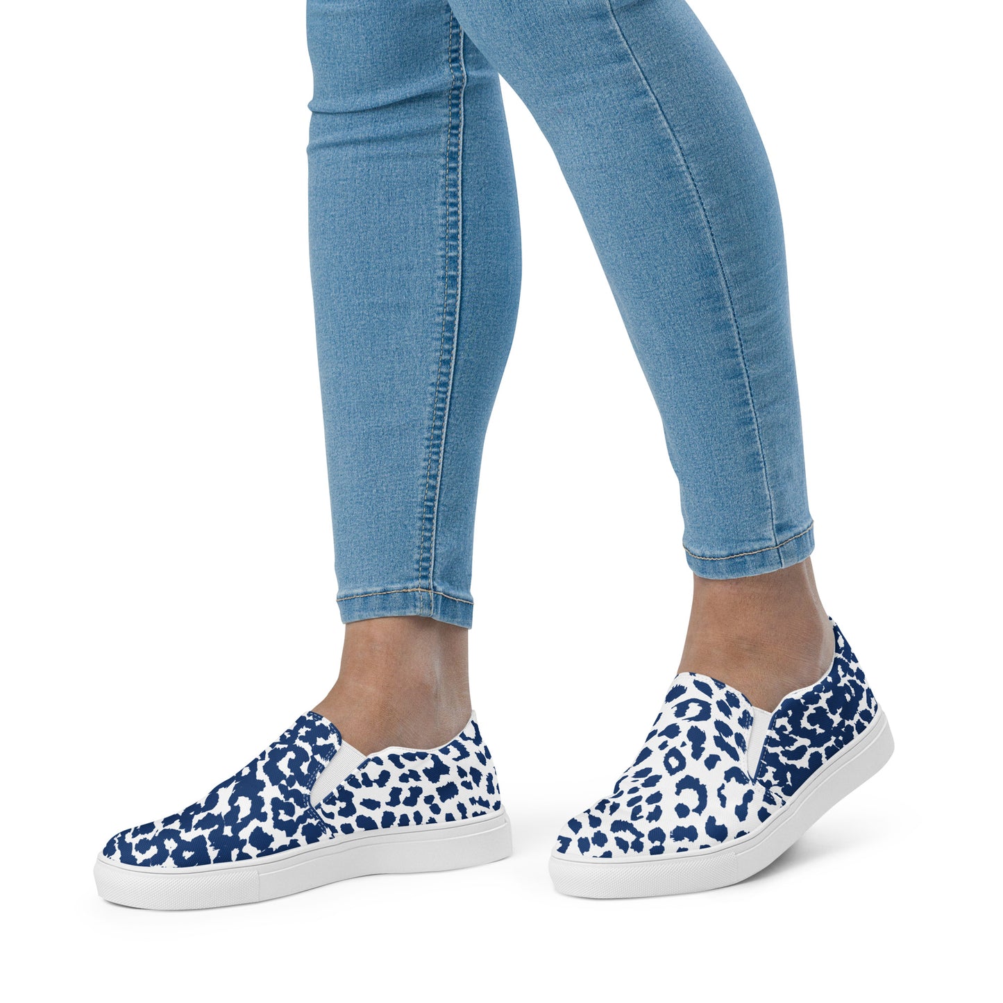 Jaguar Blue Women’s slip-on canvas shoes