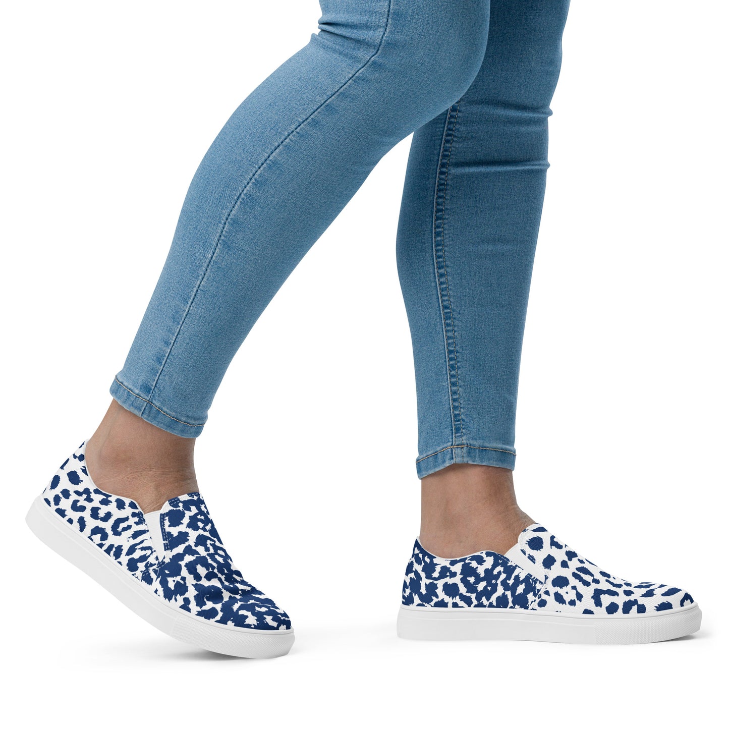 Jaguar Blue Women’s slip-on canvas shoes