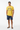 Yellow Tropical ALPPEER Tee with Navy Boardshorts - Full Body