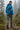 Your model on a forest trail showing the jacket back