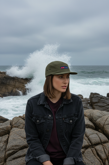 5-Panel Olive – Female Rocky Coast