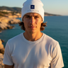 Adventure Beanie — White Coastal Cliff