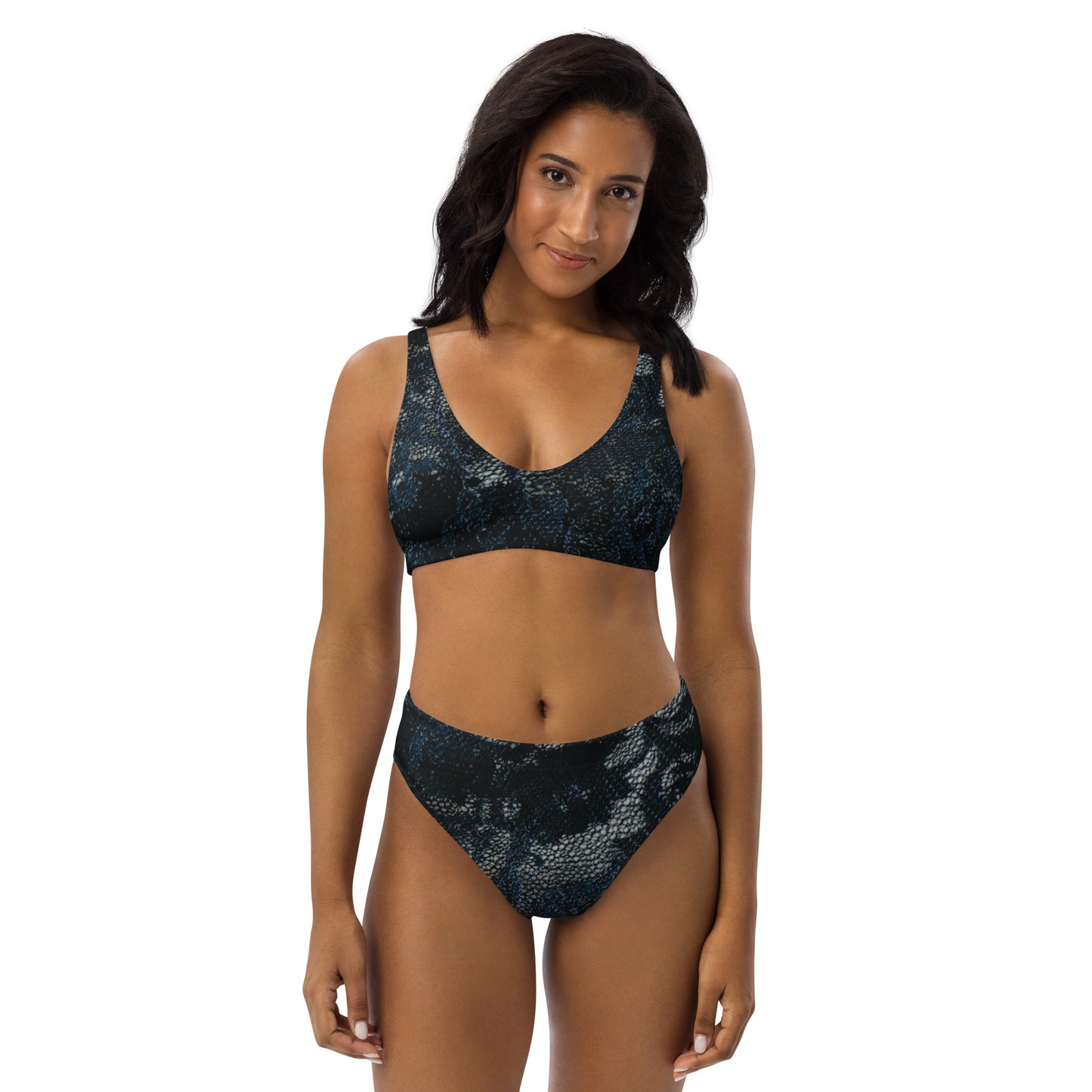 Mysterious Beauty Recycled high-waisted bikini.