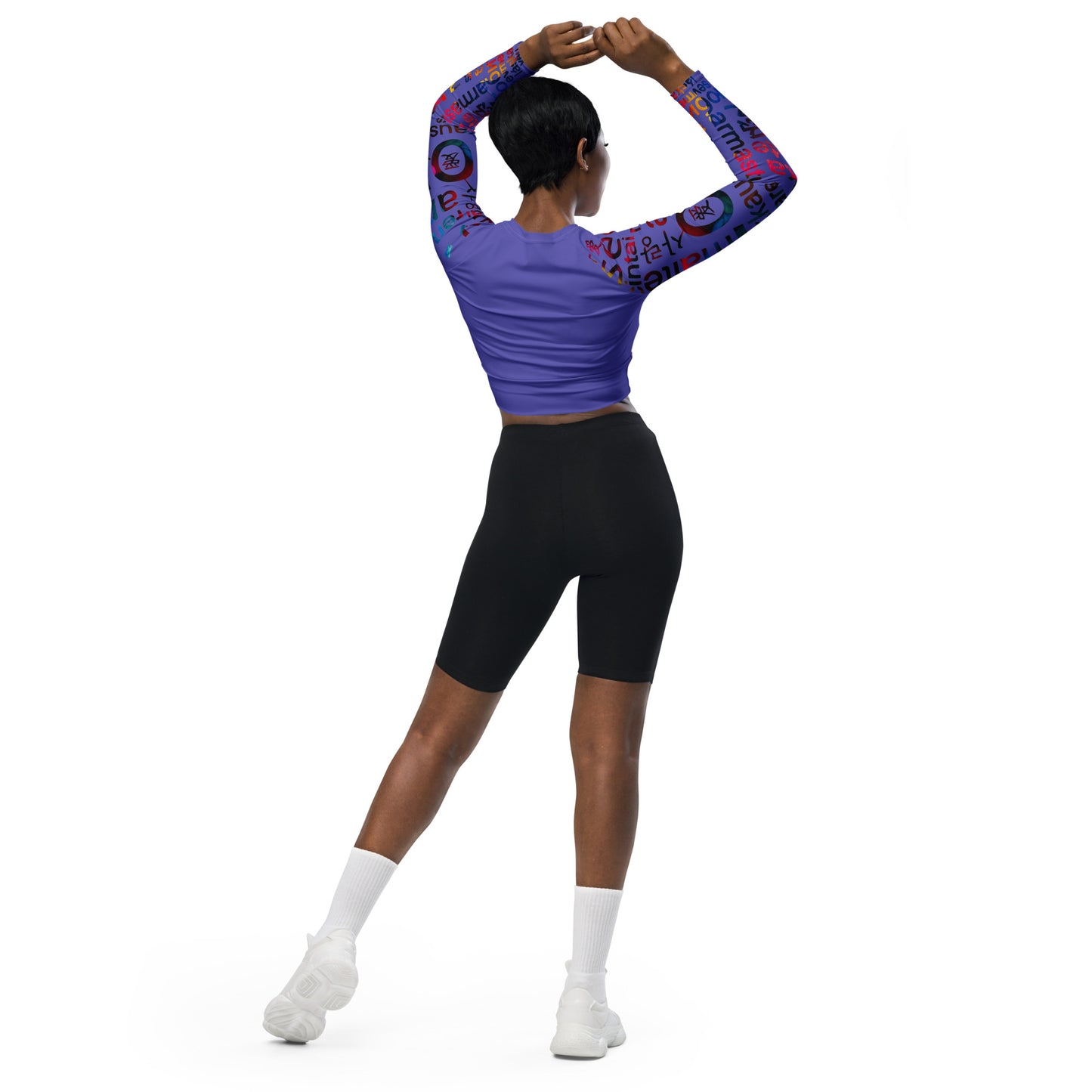 Love is native long-sleeve crop top