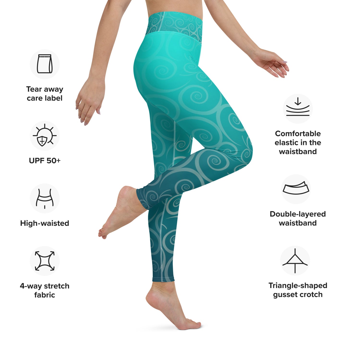 Surfxion Aquamarine Yoga Leggings
