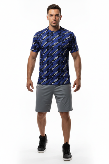 ALPPEER jersey with gray athletic shorts front
