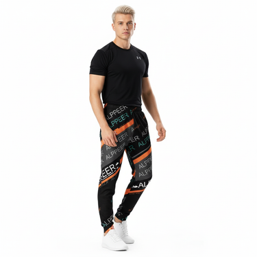 Alppeer Performance Track Joggers - White male model with blonde hair