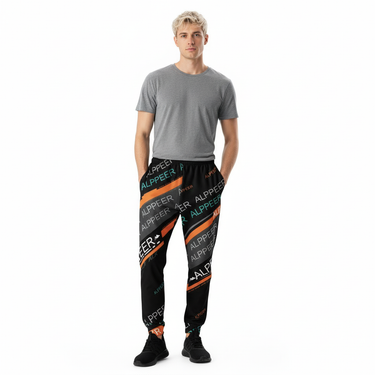 Alppeer Performance Track Joggers - White male model with blonde hair
