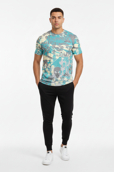 ALPPEER print tee with black joggers