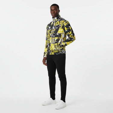 Alppeer Track Jacket - Black male model with joggers