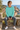 Aqua sweatshirt with charcoal joggers
