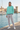 Aqua sweatshirt with gray joggers