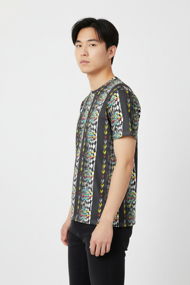 Asian male model side view