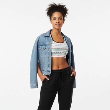 Athleisure with Denim Jacket