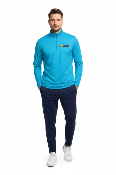 Atomic blue sporty look