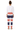 Back view of striped joggers on white background