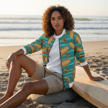 Beach rocks surf look
