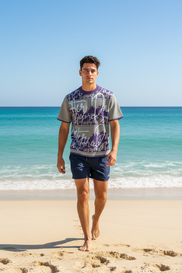 Before Sunset Knit Tee – Sandy Beach Front