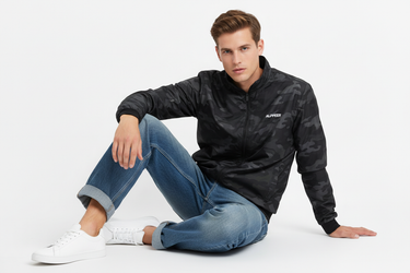 Black Camo Knarley Windbreaker Look 2