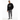Black male model black sweatshirt white background