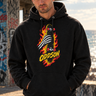 Black ODDSON hoodie close-up