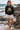 Black sweatshirt with linen shorts