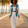 Black Woman Boardwalk