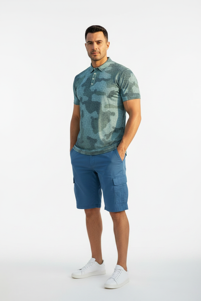 Blue Cargo Shorts