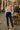 Blush Vest – Navy Trousers