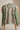 Botanical jacket back detail on oak chair