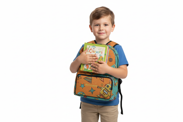 Boy with books