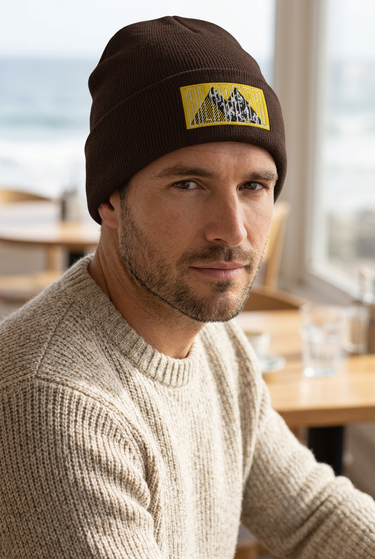Brown beanie editorial