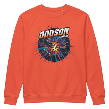Burnt orange sweatshirt on white background