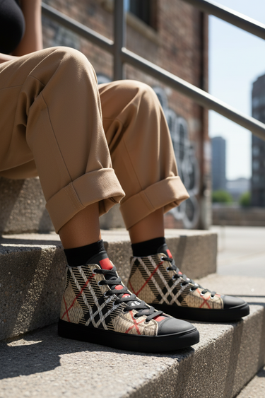 Camel trousers steps