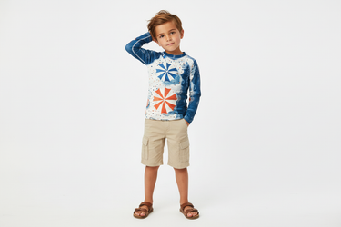 Cargo shorts and sandals