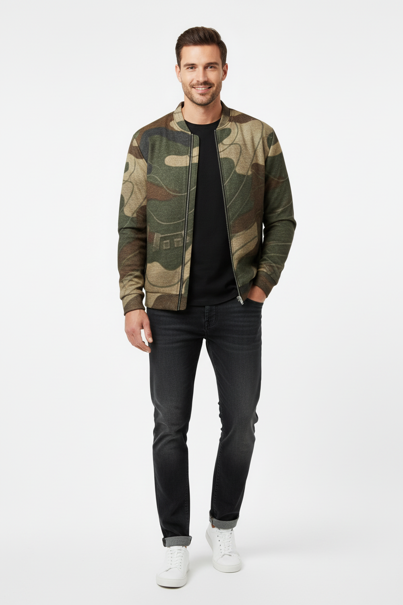 Casual with black tee and jeans