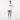Classic casual - white hoodie with denim shorts
