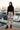 Classy leggings look with black turtleneck