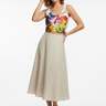 Classy Look 3 - Beige linen midi skirt refined