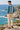 Coastal back-view look with sand trousers