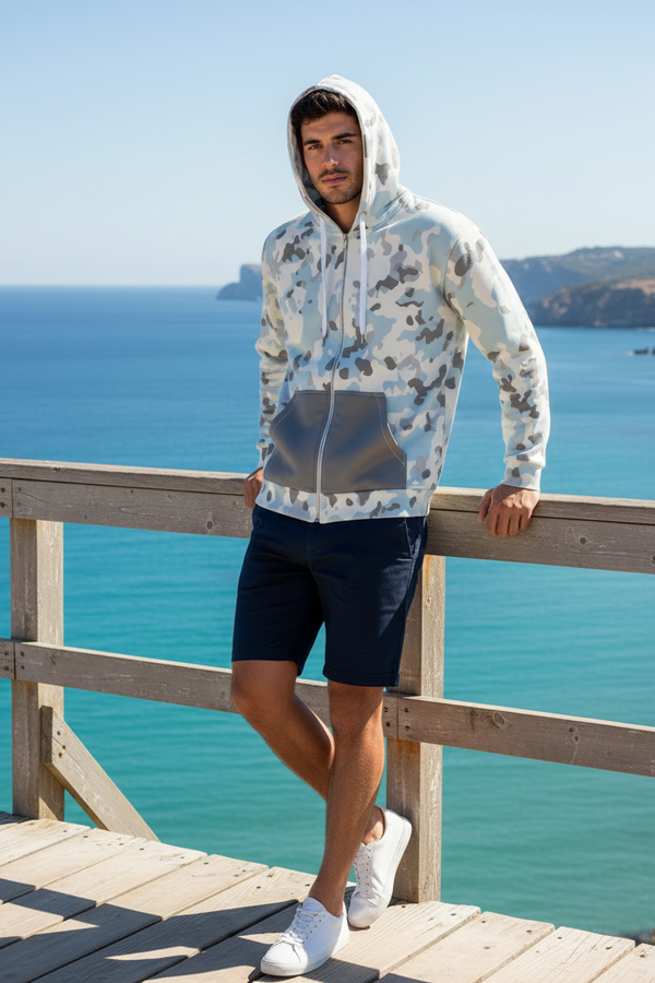 Coastal Camo Zip Hoodie – Male Pier