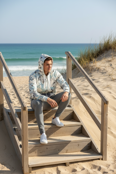 Coastal Camo Zip Hoodie – Male Staircase
