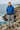 Coastal overlook editorial with grey joggers