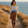 Color-Block Sweater – Bermuda Shorts Fall