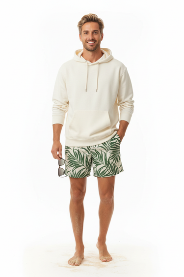 Cream Hoodie Look