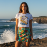 Crop Tee — Floral Skirt, Coastal Bluffs