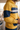 Editorial detail of the yellow and navy sleeve