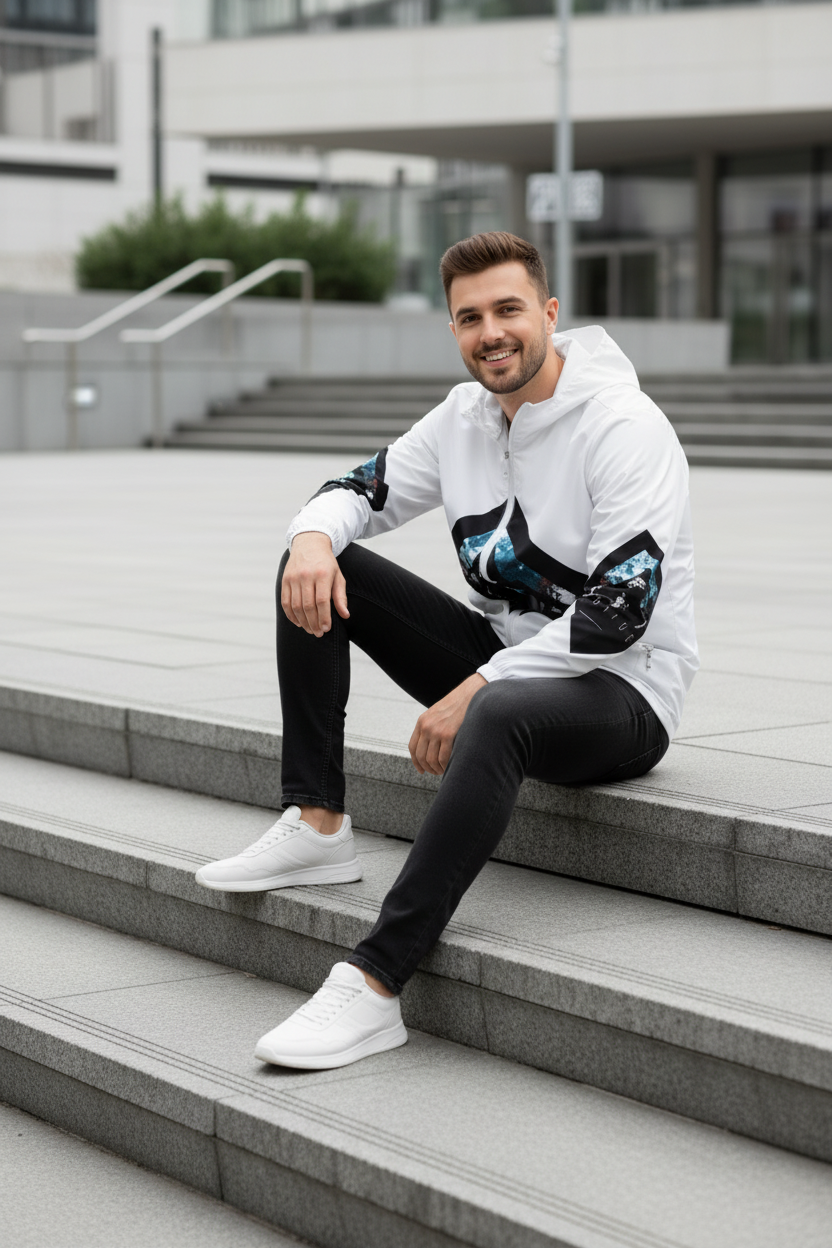 Editorial Look 3 — Urban Plaza Sit