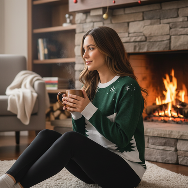 Alpine Snowscape Knit Sweater