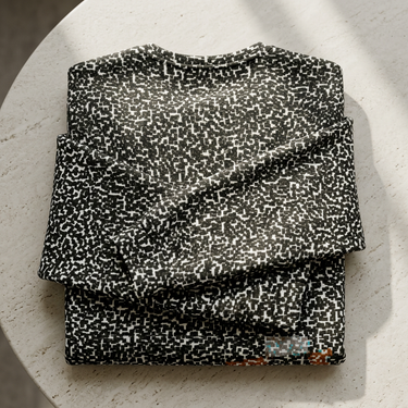Folded sweatshirt back-pattern detail